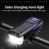 Thighles Solar Power Supports Bike Lights, Front Bicycle Light,3Modes USB Charging,IPX4 Waterproof for Mountain Bikes Road Bike Night Riding(Blue)