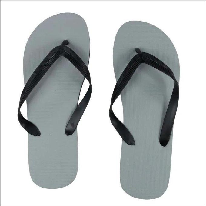 Miniso Solid Color Men's Flip-Flops(Gray,41-42)