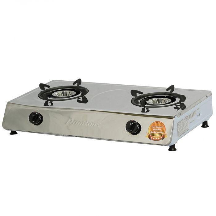 Ramtons table top Cooker GAS COOKER 2 BURNER STAINLESS STEEL- RG/544