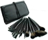 Black color Memorix 32 pcs Cosmetic Facial Make up Brush Kit Makeup Brushes Tools Set Leather Case