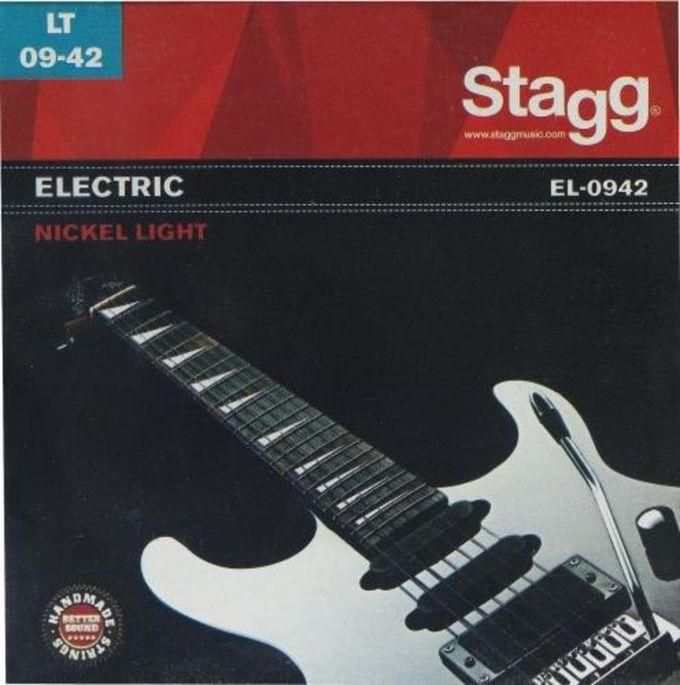 STAGG El-0942 Light Nickel Electric Guitar String Set - Silver