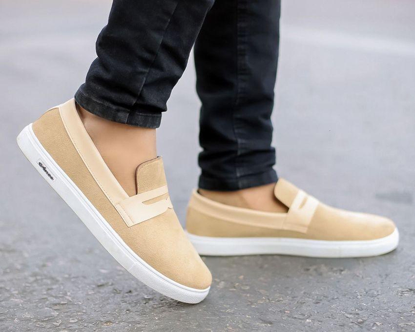 Casual Slip-on Shoes - Beige