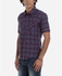 Frame Casual Chest Pockets Shirt - Navy Blue, Red & Purple