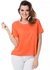 Vero Moda Zita Zip Short Sleeve Blouse For Women - S, Orange