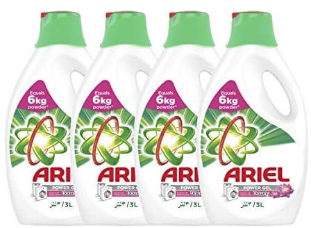 Ariel Automatic Liquid Gel With A Touch Of Downy Freshness, Ariel Liquid Detergent, Stain-Free Clean Laundry, Pack Of 4 X 3L