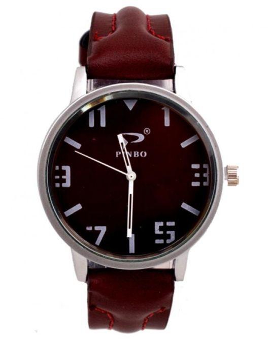 Generic MLW-RE Leather Watch – Red
