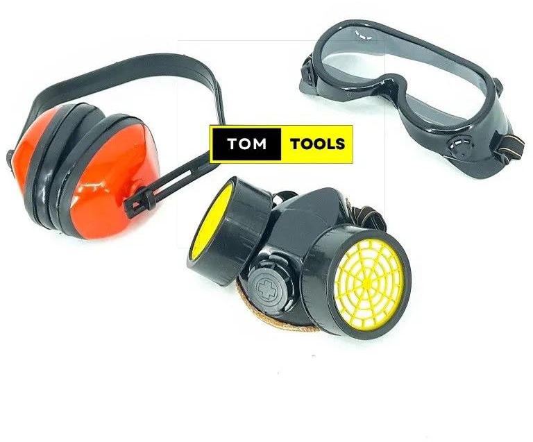 Industrial Safety Ear Muffs, Safety Mask, and Goggles