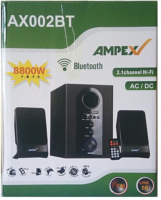Ampex Bluetooth AX002BT - 2.1 Channel Subwoofer - 8800W - Black