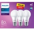 Philips LED Non Dimmable Bulb 11W E27 6500K 3PCS