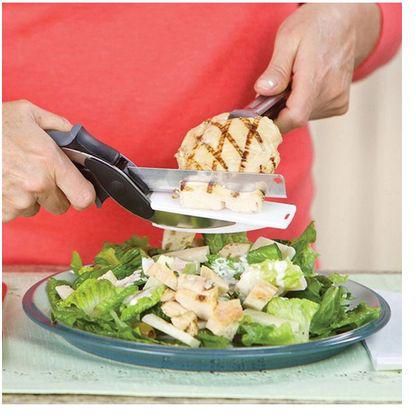 As Seen on TV Clever Cutter 2-in-1 Knife and Cutting Board - Black
