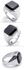 Classic black stone stainless steel ring size 8