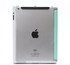 Slim Magnetic Leather Smart Cover Wake/Sleep with Back Hard Plastic Case for iPad 2 / 3 / 4 [Cyan]