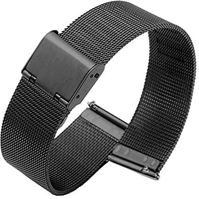 Generic YIFEIYA 22mm Mesh Bands For Huawei Watch 3 3 Pro GT 2 Pro Wrist Bracelet Milanese Strap For GT 2e GT 2 46mm Honor GS Pro Dream Loop Replacement Strap (Color : Black, Size : For Huawei GT 2e)