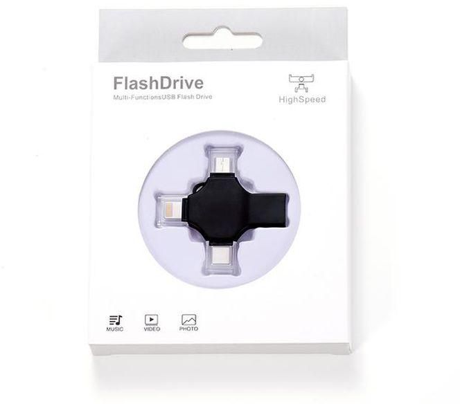 Jaster Type-C Otg Usb Flash Drive 3.0 For Iphone Ipad Android 16gb 32gb 64gb 128gb 256gb Pendrive 4in1