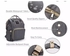  Portable Baby Backpack Diaper Bag for Travel (grey-black)