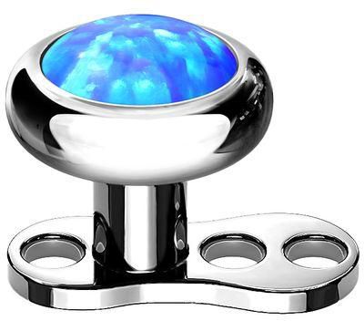BIJOUX BEAUTIQUE Microdermal Opal Dermal Titanium Piercing Jewelry - Blue
