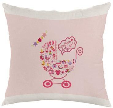 New Born Baby Girl Printed cover Pink/White 40 x 40centimeter