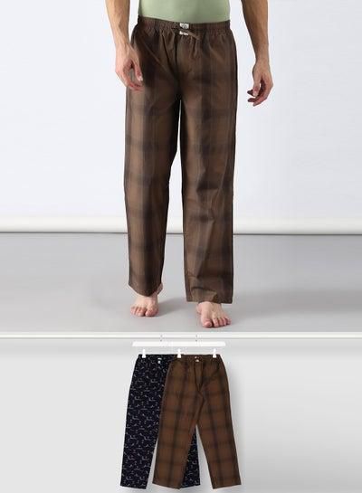 2 Pack Lounge Pants Sets Brown/Black