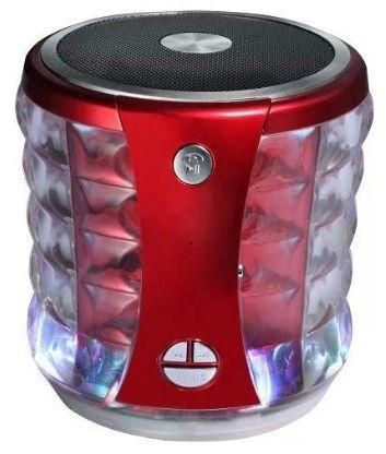 Mini Portable Colorful Flashing Wireless Bluetooth Speaker (T-2096A) – Red