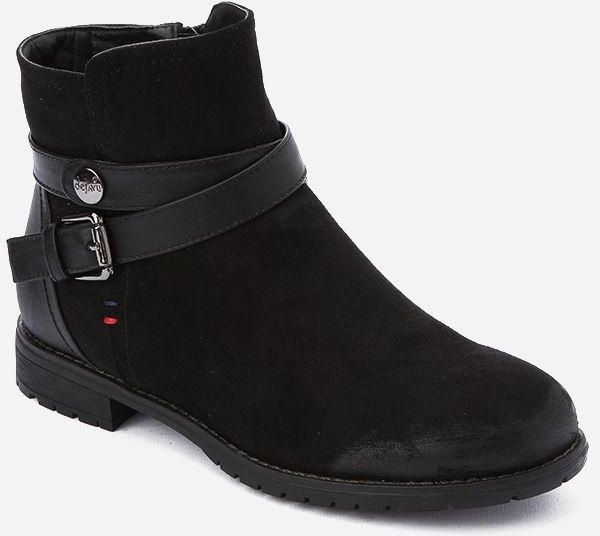 Dejavu Flat Wrap Around Ankle Boot - Black