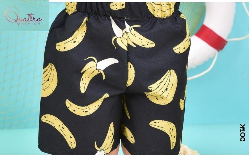 L'Antique Quattro Men's Swimsuit Banana Yellow L