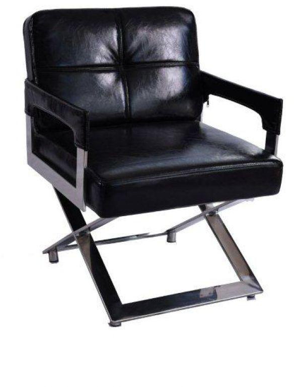 El Helow Style Modern Waiting Leather Chair - Black