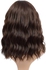 Synthetic Wig Short Wavy Heat Resistant Shoulder Length Bob Wig For Girls Women Dark Brown