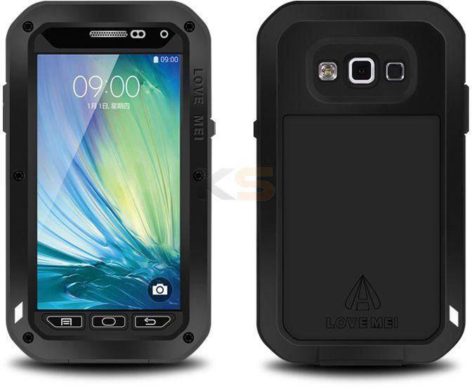 LOVE MEI for SAMSUNG Galaxy A7 Powerful Corning Gorilla Glass Silicone Patent-Pending Shockproof Dirtproof Snowproof Aluminum Alloy Metal Case