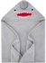 Hudson Childrenswear - Animal Hooded Towel(Woven Terry) Shark - Grey- Babystore.ae