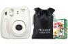 Fujifilm Instax Mini 8 Instant Film Camera White with Black Pouch and 20 Film Sheet