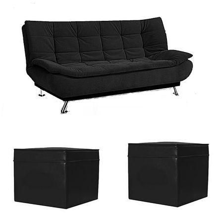 Sofa Bed Black Leather Buff, Black Leather Couch Sofa Bed Egypt