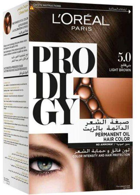 L'Oreal Paris Prodigy Ammonia Free Hair Color - 5 Light Brown