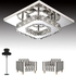 Generic Modern Crystal Ceiling Light Pendant Lamp Fixture Chandelier Living Room Decor White Light