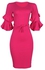 Juflex Abby Ladies Double Bell Bodycon Gown - Pink