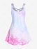 Plus Size Floral Print Ombre Color Crisscross Dress - 5x | Us 30-32