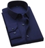 Men's Formal Plain Shirt - Navy Blue