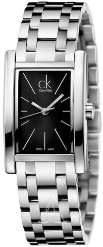 Calvin Klein Women's Black Dial Stainless Steel Band Watch -K4P23141