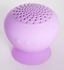 Mushroom Mini Bluetooth Speaker Wireless Waterproof Silicon Suction (Purple)