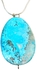 Sherif Gemstones سلسلة فاخرة بدلاية من حجر الفيروز الأمريكي الطبيعي الأصلي ( شغل يدوي ) طاقة - شاكرا - حماية - شباب - موضة