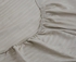 Hotel Linen Klub Twin Fitted Sheet 1pc, 100% Cotton 250tc Sateen 1cm Stripe , Size: 100x200+25cm, Stone