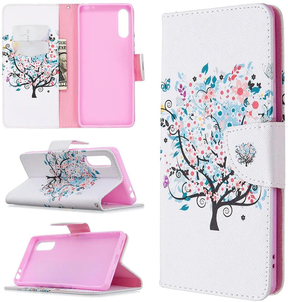 Sony Xperia L4 Case, Flip PU Leather Wallet Phone Bag Cover for Sony Xperia L4 - Color tree