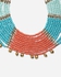 Style Europe Colorful Cleopatra Choker Necklace - Teal & Pink