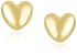 14k Yellow Gold Puffed Heart Shape Shiny Earrings-rx16852