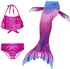 Purple Fantasy Mermaid Tail for Swimming Girls Swimsuit