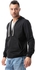 Izor Zipped Hooded Comfy Sweatshirt - Black