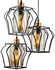 Nagafa Shop Black Fnanes Ceiling Lamp 3 Lamp 3RB1207