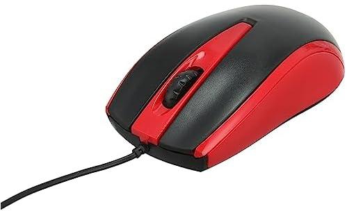 Havit MS871 1200 DPI Wired USB Mouse, Black/Red