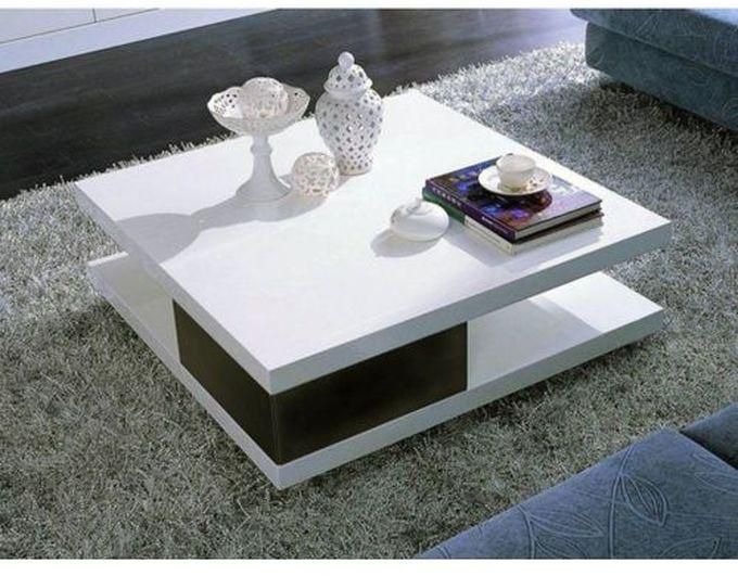 Square Shaped Coffee Table - White/Black Center Table