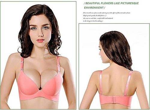 Generic Women Wirefree Seamless Thin 3/4 Cup Pushup Detachable
