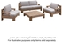 Joshua 2-Seater Acacia Wood Sofa W/Cushion Generic (175 x 80 x 64 cm)
